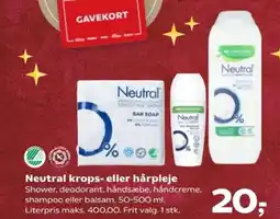 Kvickly Neutral krops- eller hårpleje tilbud
