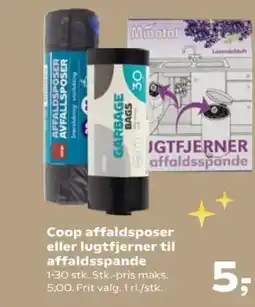 Kvickly Coop affaldsposer eller lugtfjerner til affaldsspande tilbud