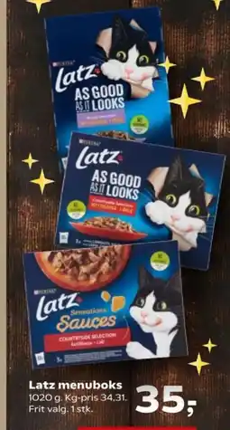 Kvickly Latz menuboks tilbud