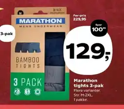 Kvickly Marathon tights 3-pak tilbud
