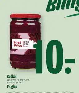 Min Købmand First Price Rødkål tilbud