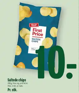 Min Købmand First Price Saltede chips tilbud