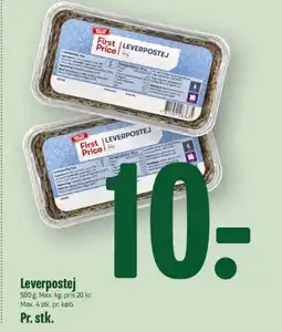 Min Købmand First Price Leverpostej tilbud