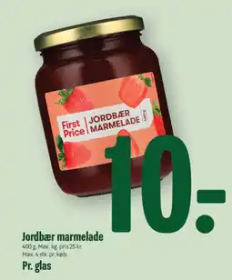 Min Købmand First Price Jordbær marmelade tilbud