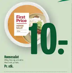 Min Købmand First Price Hønsesalat tilbud