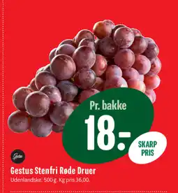 Min Købmand Gestus Stenfri Røde Druer tilbud