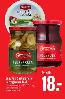 Min Købmand Beauvais Survarer eller Herregårdsrødkål tilbud