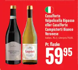 Min Købmand Casalforte Valpolicella Ripasso eller Casalforte Campistorti Bianco Veronese tilbud