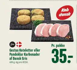 Min Købmand Gestus Koteletter eller Pandeklar Karbonader af Dansk Gris tilbud