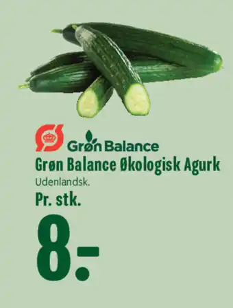 Min Købmand Grøn Balance Økologisk Agurk tilbud