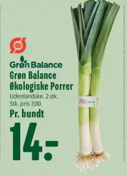 Min Købmand Grøn Balance Økologiske Porrer tilbud
