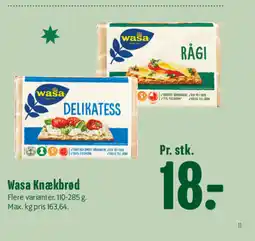 Min Købmand Wasa Knækbrød tilbud