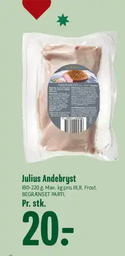 Min Købmand Julius Andebryst tilbud