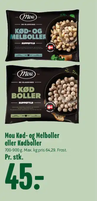 Min Købmand Mou Kød- og Melboller eller Kødboller tilbud