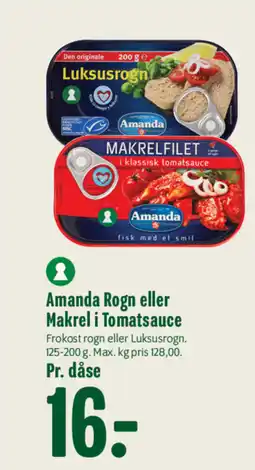Min Købmand Amanda Rogn eller Makrel i Tomatsauce tilbud