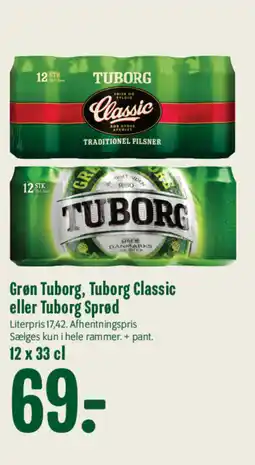 Min Købmand Grøn Tuborg, Tuborg Classic eller Tuborg Sprød tilbud