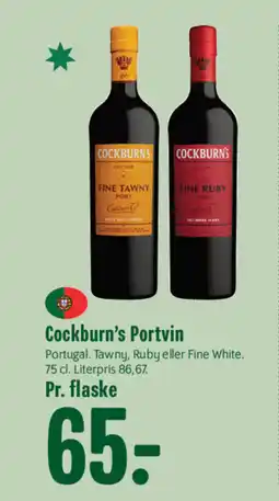Min Købmand Cockburn's Portvin tilbud