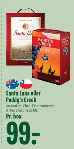 Min Købmand Santa Luna eller Paddy's Creek tilbud
