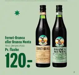 Min Købmand Fernet-Branca eller Branca Menta tilbud