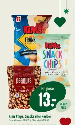 Min Købmand Kims Chips, Snacks eller Nødder tilbud