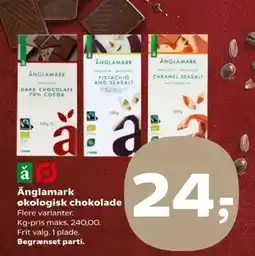 SuperBrugsen Änglamark økologisk chokolade tilbud