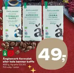 SuperBrugsen Änglemark formalet eller hele bønner kaffe tilbud