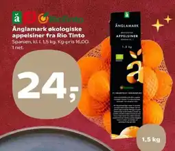 SuperBrugsen Änglamark økologiske appelsiner fra Rio Tinto tilbud