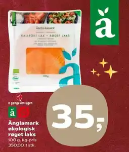 SuperBrugsen Änglamark økologisk røget laks tilbud