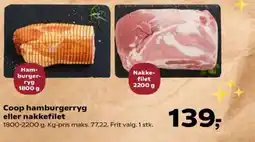 SuperBrugsen Coop hamburgerryg eller nakkefilet tilbud