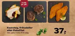 SuperBrugsen Kamsteg, frikadeller eller fiskefilet tilbud