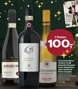 SuperBrugsen Amarone Nino Ardevi, 6.38 Chianti Classico Gran Selezione eller Moillard Petit Chablis tilbud