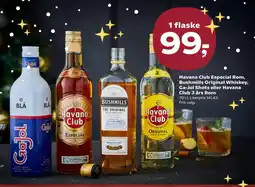 SuperBrugsen Havana Club Especial Rom, Bushmills Original Whiskey, Ga-Jol Shots eller Havana Club 3 års Rom tilbud