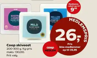 SuperBrugsen Coop skiveost tilbud