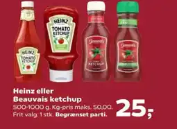 SuperBrugsen Heinz eller Beauvais ketchup tilbud