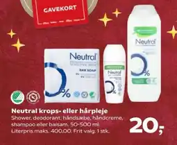 SuperBrugsen Neutral krops- eller hårpleje tilbud