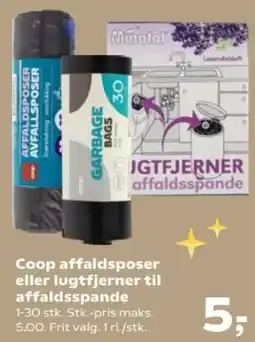 SuperBrugsen Coop affaldsposer eller lugtfjerner til affaldsspande tilbud