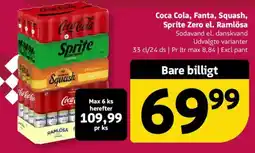 Løvbjerg Coca Cola, Fanta, Squash, Sprite Zero el. Ramlösa tilbud