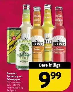 Løvbjerg Breezer, Somersby el. Schweppes tilbud