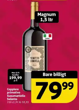 Løvbjerg Coppiere primotivo Susumaniello Salento tilbud