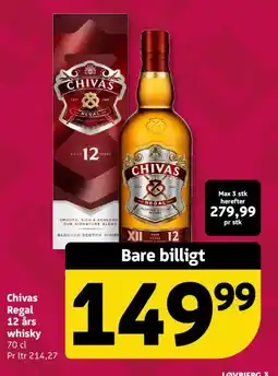 Løvbjerg Chivas Regal 12 års whisky tilbud