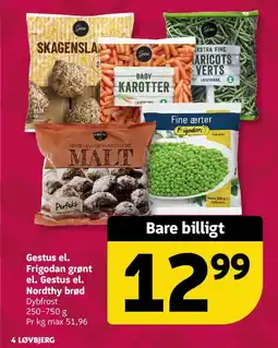 Løvbjerg Gestus el. Frigodan grønt el. Gestus el. Nordthy brød tilbud