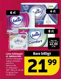 Løvbjerg Lotus toiletpapir el. køkkenrulle tilbud