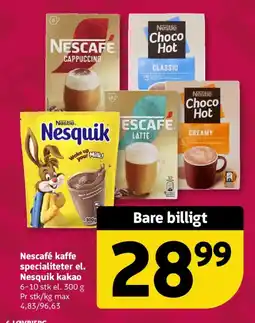 Løvbjerg Nescafé kaffe specialiteter el. Nesquik kakao tilbud