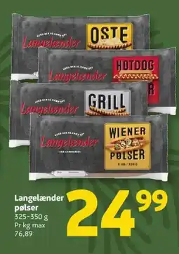 Løvbjerg Langelænder pølser tilbud