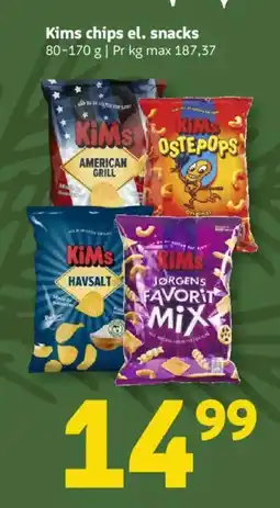 Løvbjerg Kims chips el. snacks tilbud