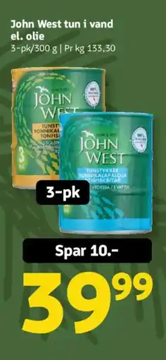 Løvbjerg John West tun i vand el. olie tilbud