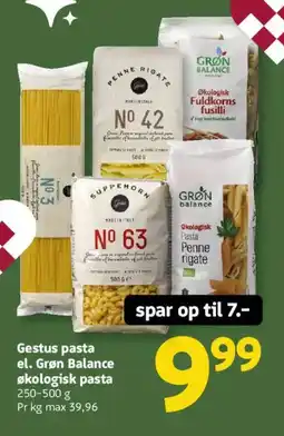 Løvbjerg Gestus pasta el. Grøn Balance økologisk pasta tilbud