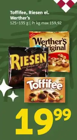 Løvbjerg Toffifee, Riesen el. Werther's tilbud