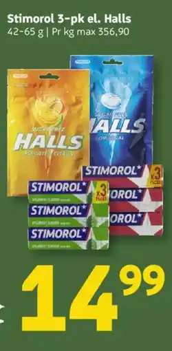 Løvbjerg Stimorol 3-pk el. Halls tilbud