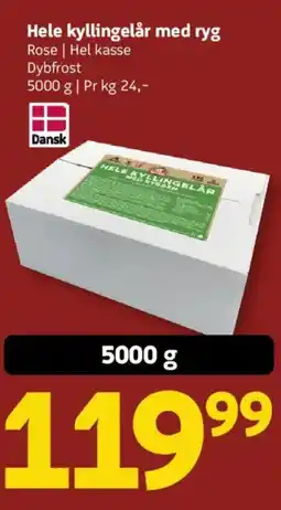 Løvbjerg Rose Hele kyllingelår med ryg tilbud
